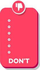 Dont template sheet cross list