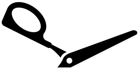 Scissors icon black color flat style