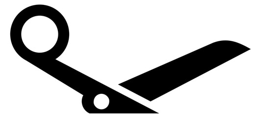 Scissors icon black color flat style