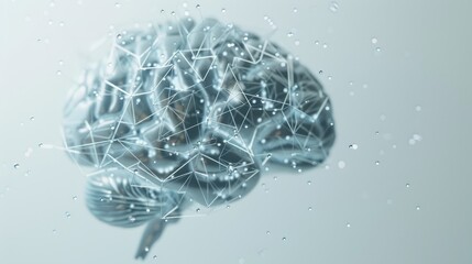 Abstract geometric brain structure representing business intelligence on a minimalistic background.