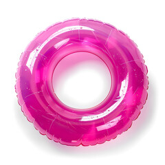Inflatable Pool Ring top view isolated on white background