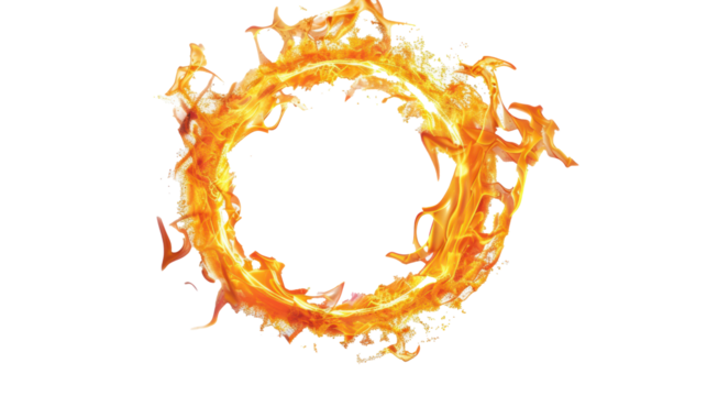 PNG Image of Realistic fire flame