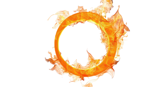 PNG Image of Realistic fire flame