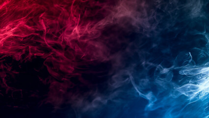 Red and blue smoke background