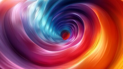 Mesmerizing swirling vortex of colors, suggesting movement and energy in abstract form. 3D Illustration Rendering , Minimalism,