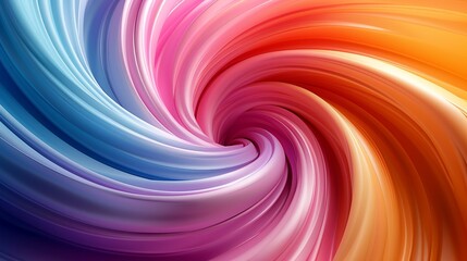 Obraz premium Swirling vortex of vibrant colors, evoking a sense of dynamic energy and movement in abstract art. 3D Illustration Rendering , Minimalism,