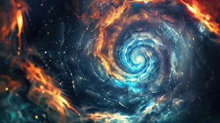 Obraz premium abstract mandala formed by swirling cosmic energies