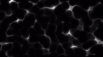 water caustic with seamless motion. abstract caustics of the surface water isolated on transparent background in 4K