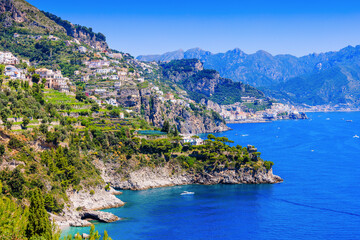 Amalfi Coast, Italy. View of the Amalfi Coast and Amalfi town.