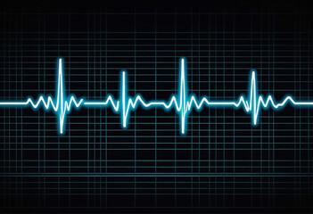 Heartbeat pule line illustration background. ECG hospital diagnosis test