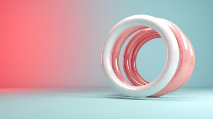 Obraz premium Swirling vortex of colors in a dynamic and mesmerizing abstract composition, perfect for modern art. 3D Illustration Rendering , Minimalism,