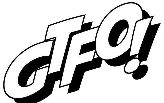 Gtfo comic Book Text Pop Art Style