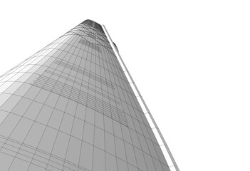Fototapeta premium Architectural wallpaper digital backgroud 3d rendering