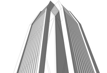 Architectural wallpaper digital backgroud 3d rendering