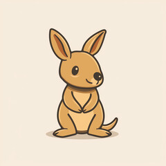 Obraz premium Sandy Kangaroo Pouch: A Protective Symbol Logo