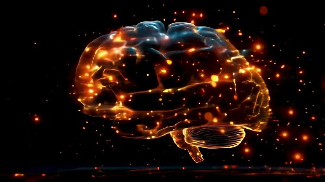 light bulb Data on dark background transform to Digital Brain bid Data