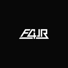 Four text typographic logo design.