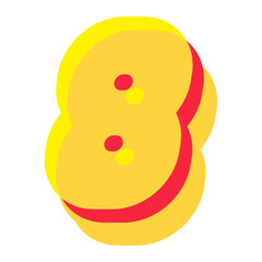 8 number 3d style colorful modern typography