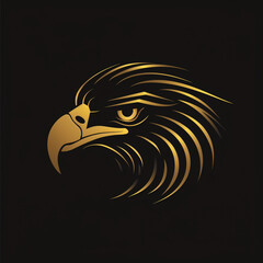 Obraz premium Repeat: Golden Eagle Eye Emblem Redux