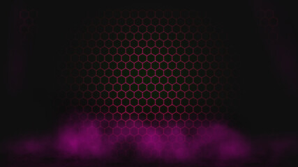 Abstract background Hexagon Red and black 	