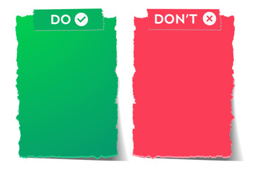 Do and dont infographic template frame