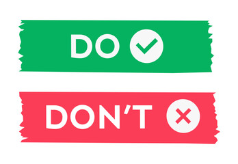 Do and dont infographic template frame