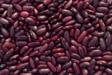 Huge variety of dried lentils ,legumes and cereals shot from above on white background