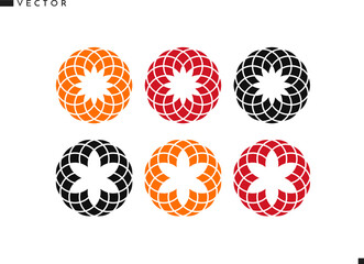 Vintage style flower. Abstract arabesque