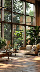 Obraz premium realistic high-resolution photo of living room, with detailed background