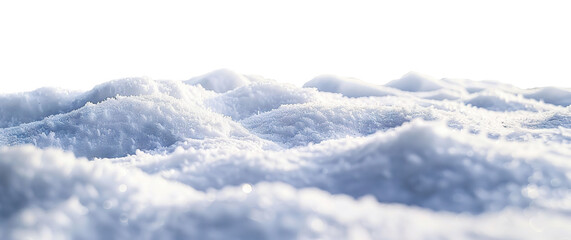 White snow landscape, cut out