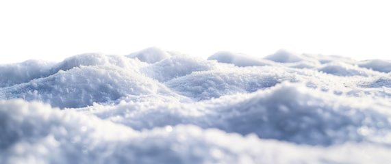 White snow landscape, cut out