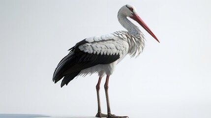 Fototapeta premium stork, white background