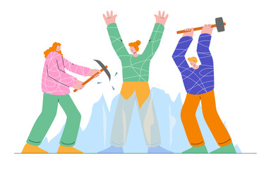 Ice breaker concept illustration cartoon style