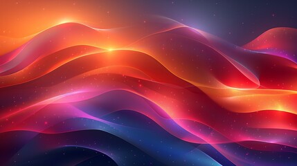 Modern abstract background with intersecting lines and vibrant hues suitable for business and environmental presentations Illustration Flat Color, Clip Art Style , Minimalism,