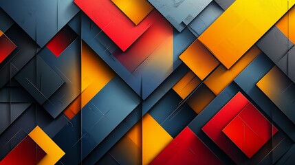 Abstract background with a blend of sharp angles and soft curves in bold colors ideal for innovative industrial presentations Illustration Flat Color, Clip Art Style , Minimalism,