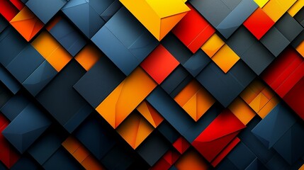 Abstract background with a blend of sharp angles and soft curves in bold colors ideal for innovative industrial presentations Illustration Flat Color, Clip Art Style , Minimalism,