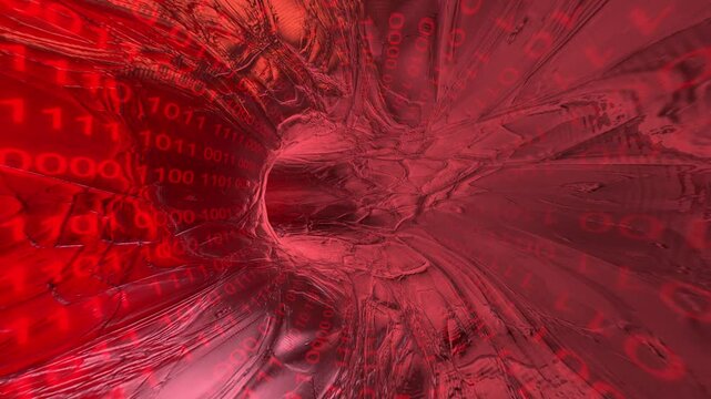 Red error binary 0 1 background