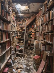 Obraz premium a room full of books