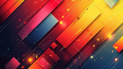 Simple and vibrant abstract background with bold lines and gradient effects perfect for industrial and technology-focused presentations Illustration Flat Color, Clip Art Style , Minimalism,