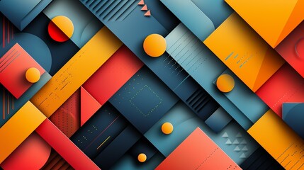 Abstract background with a mix of sharp angles and soft curves in vibrant hues ideal for innovative industrial presentations Illustration Flat Color, Clip Art Style , Minimalism,