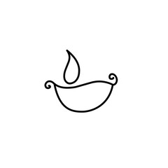 Diwali lamp icon