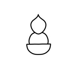 Diwali lamp icon