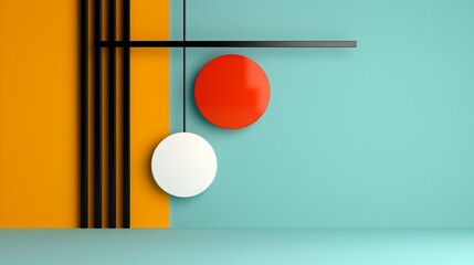 Abstract background with a mix of sharp angles and soft curves in vibrant hues ideal for innovative industrial presentations 3D Illustration image , Minimalism,