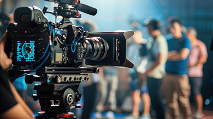 Behind the Scenes of Video Production and Film Crew Team, Filmmaking Process, Production Team at Work, Movie Set, Camera Crew, Film Industry, On-Set Activity, Shooting a Movie, Crew Collaboration