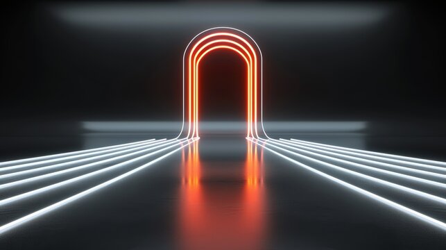 Abstract background featuring dynamic and bright lines ideal for catching attention in industrial presentation slides 3D Illustration image , Minimalism,