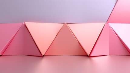 Colorful abstract background featuring a mosaic of triangles in various hues perfect for creative business presentations 3D Illustration image , Minimalism,