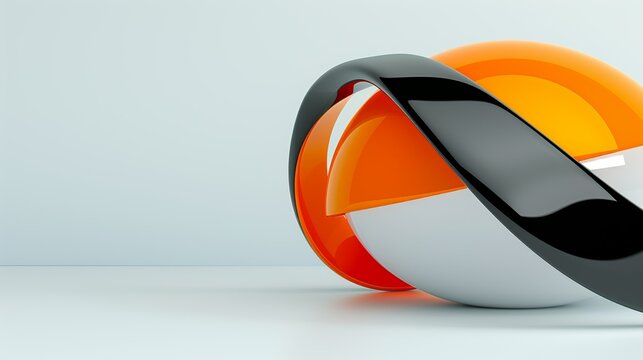 Abstract background with a blend of sharp angles and soft curves in bold colors ideal for innovative industrial presentations 3D Illustration image , Minimalism,