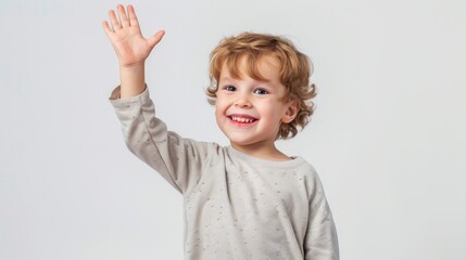 Smiling Boy Waving
