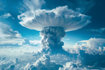 Explosion bomb mushroom cloud