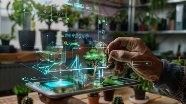 An AR interface showing venture capital investments
